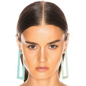 Rebecca De Ravenel Geo Hoop Woven Cording Earrings